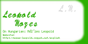 leopold mozes business card